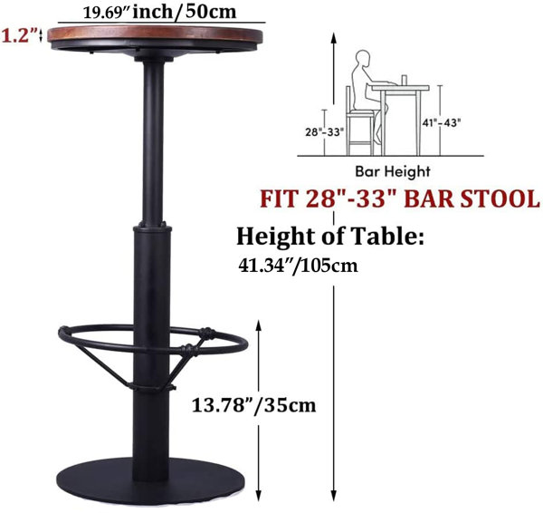 Williston forge overstreet rustic deals pub table